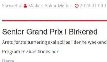 Afgørelse i klage over seedning i Birkerød Senior grand Prix