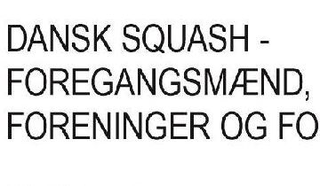 Ny rapport om Dansk Squash&#039;s historie